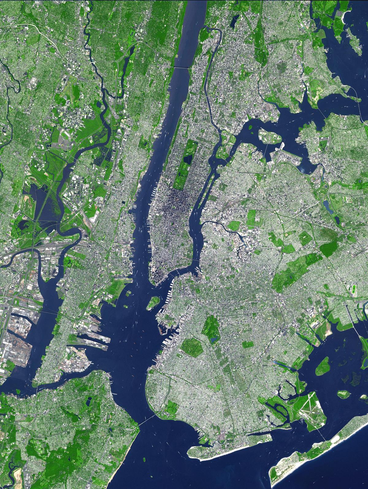 kaart van antenne-New York City