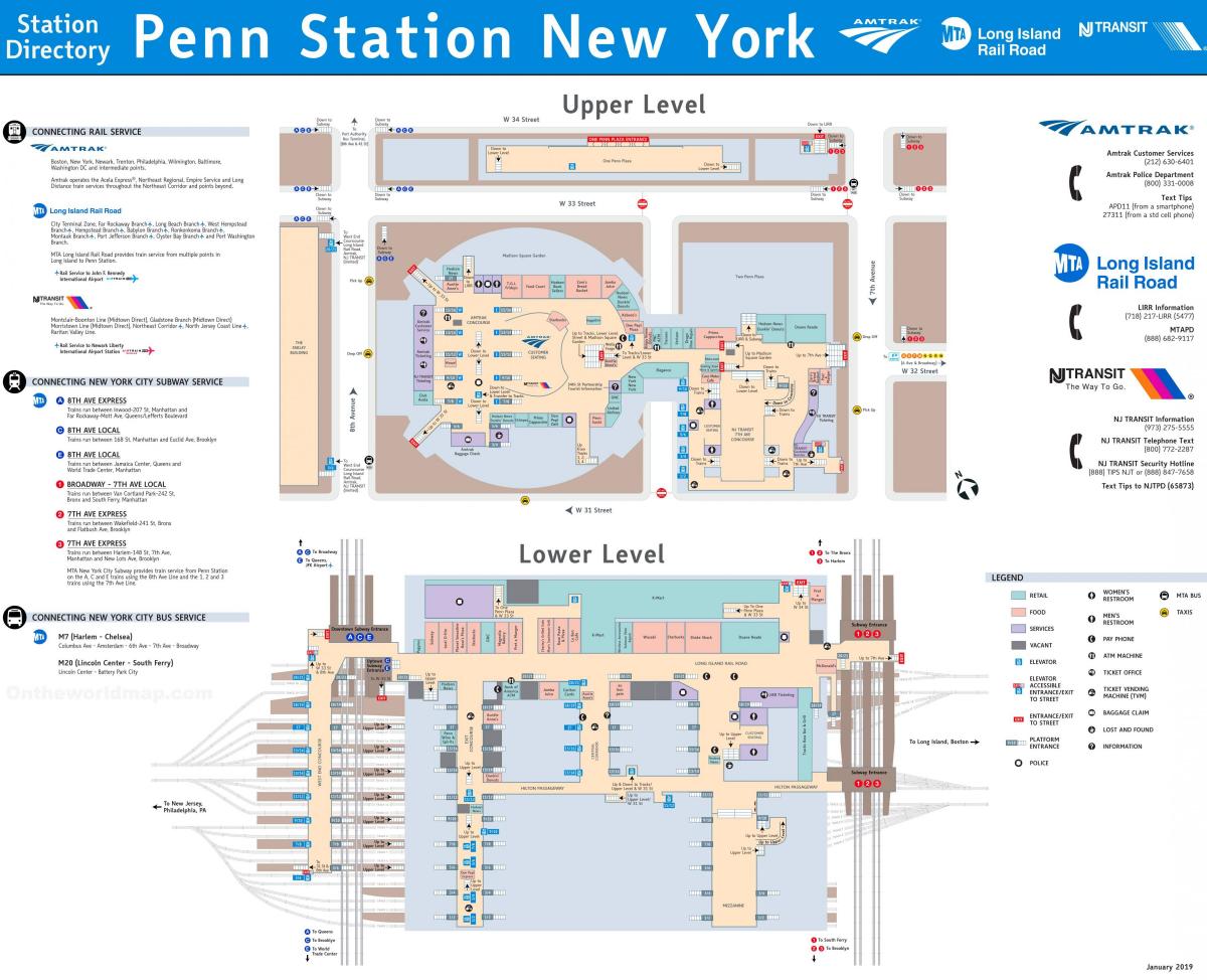 kaart van Penn station in new YORK