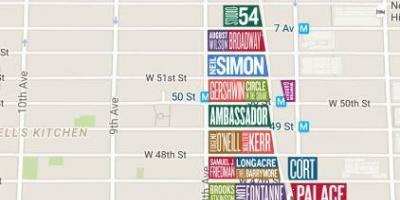 Broadway New York-kaart