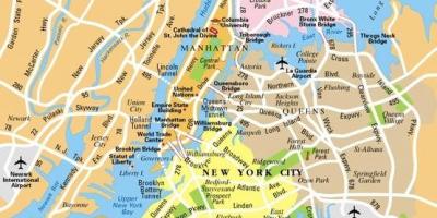 New York City, New York-kaart
