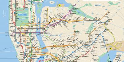 Kaart van NYC subway-systeem