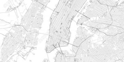 Kaart van New York City vector