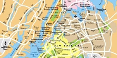 Afdrukbare kaart van New York