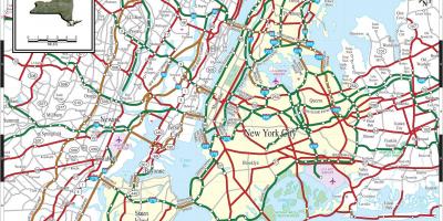 New York City wegen kaart