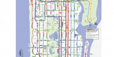NYC buslijnen kaart