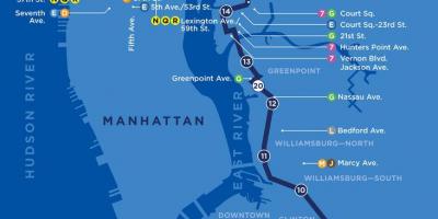 De marathon van New York-kaart