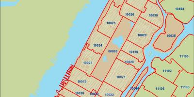 Kaart van NYC zip-code