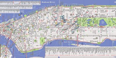 Kaart van New York City straten en lanen