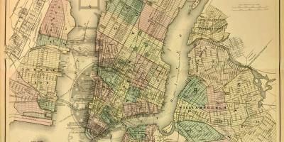 Het oude New York-kaart