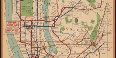 Oude New Yorkse metro kaart
